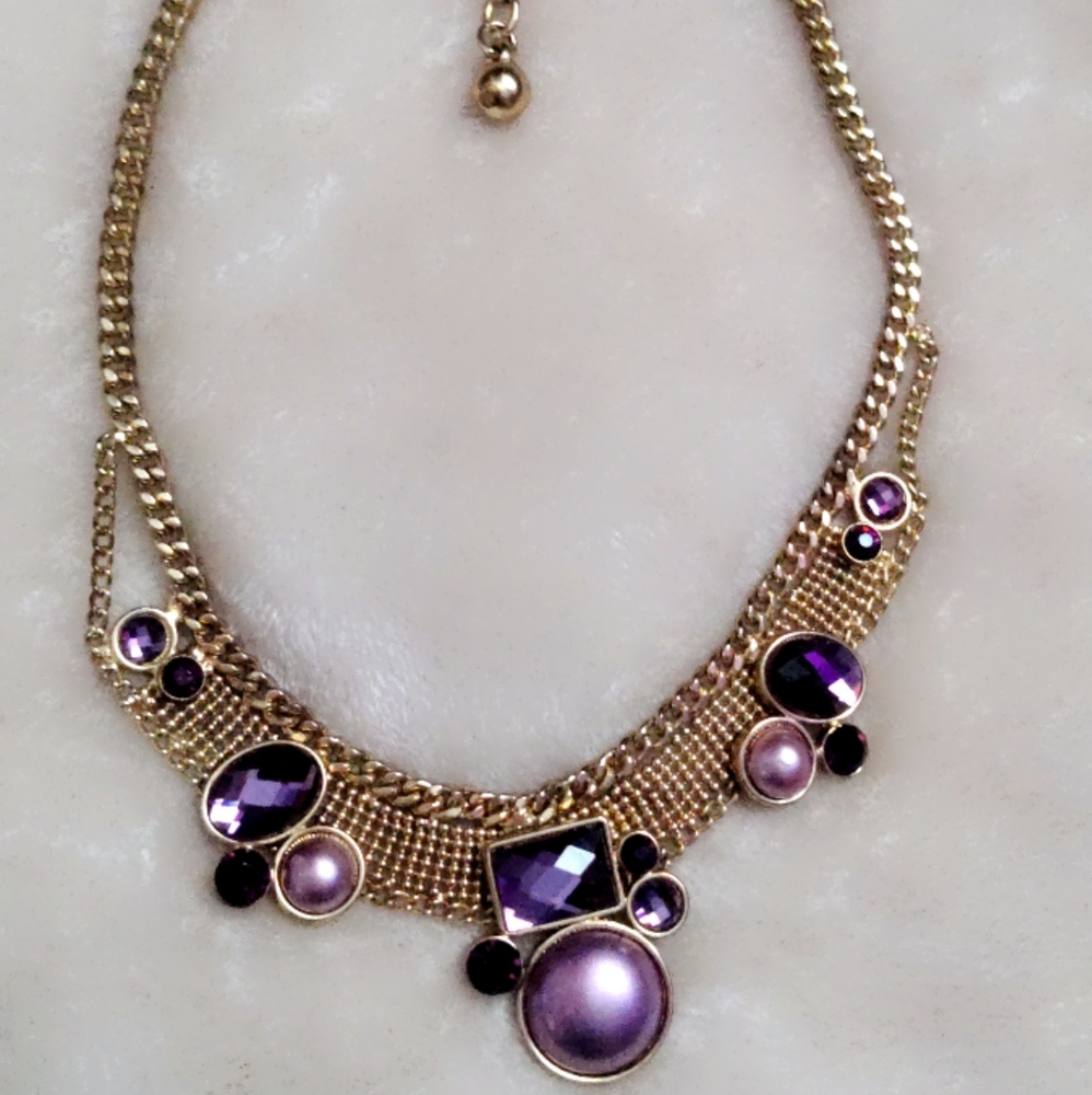 🌟 3 for$20 Purple/gold necklace